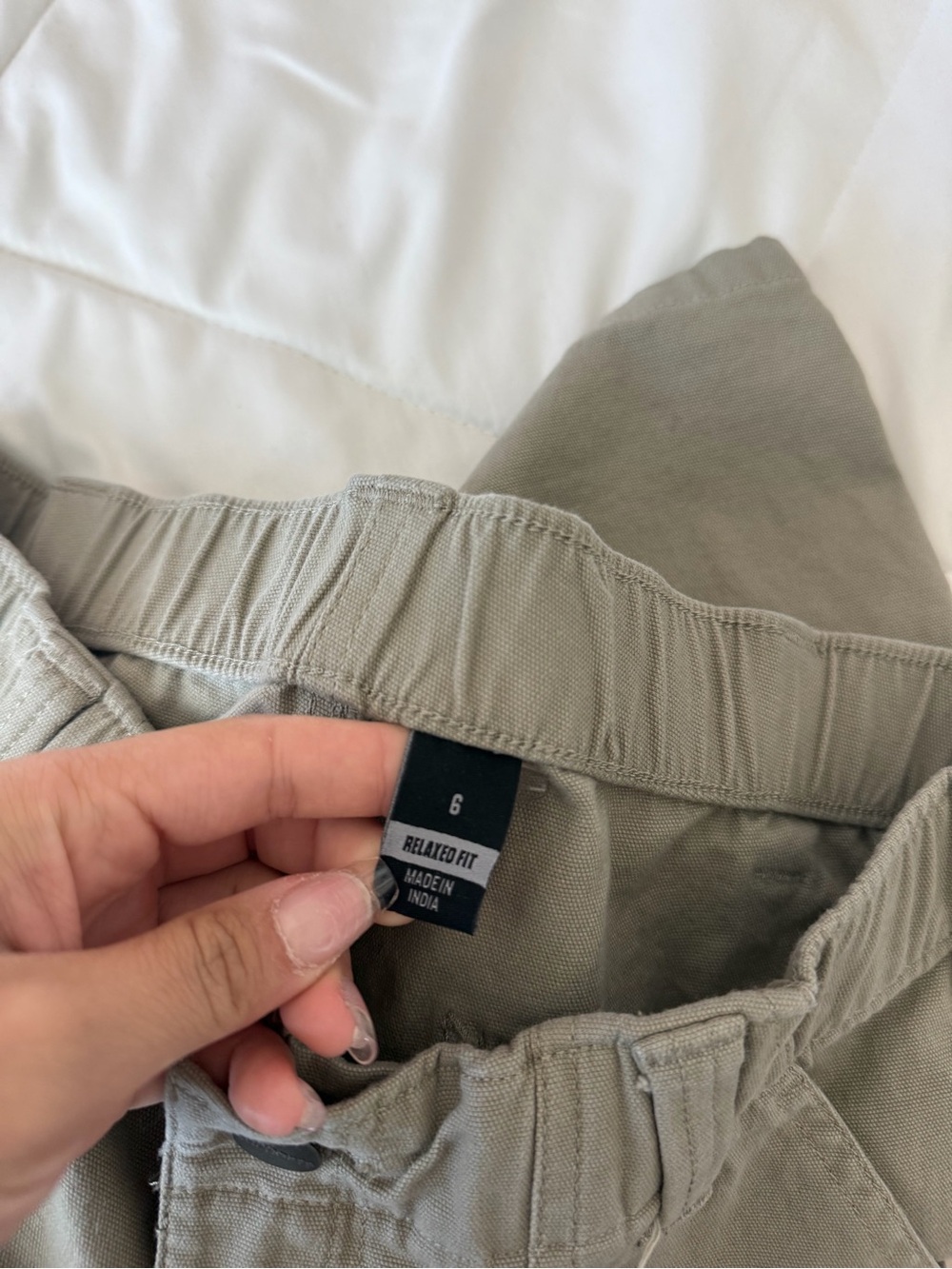 Carhartt Women's Relaxed Fit Bermuda Shorts in Light Olive - Picture 2 of 5